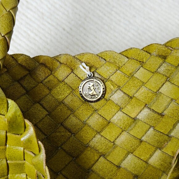 DRAGON DIFFUSION mini Rosanna leather tote bag in Bamboo Green New - Picture 9 of 10